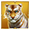 Тигр на желтом фоне в Tiger Tiger Wild Life